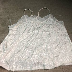 Cream leopard tank top